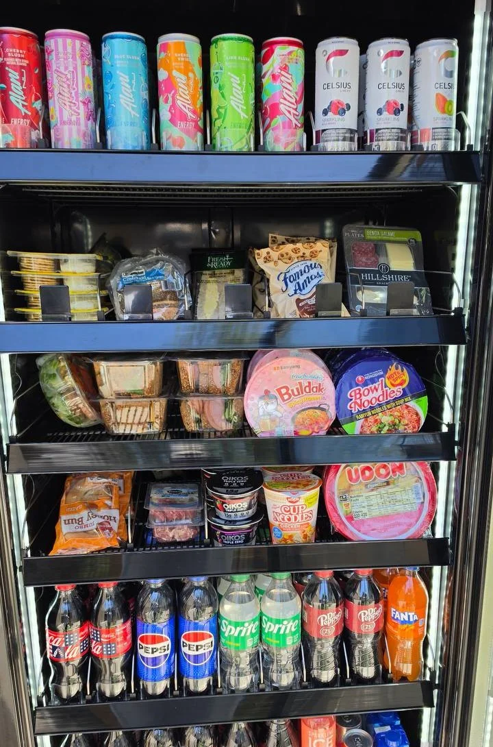 Real Smart Bites cooler shelves — AI vision view