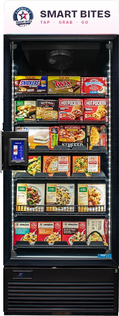 Smart Bites AI freezer market machine